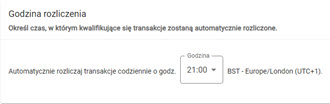 ustawienia godziny rozliczenia w ustawieniach płatności w panelu akceptanta Elavon